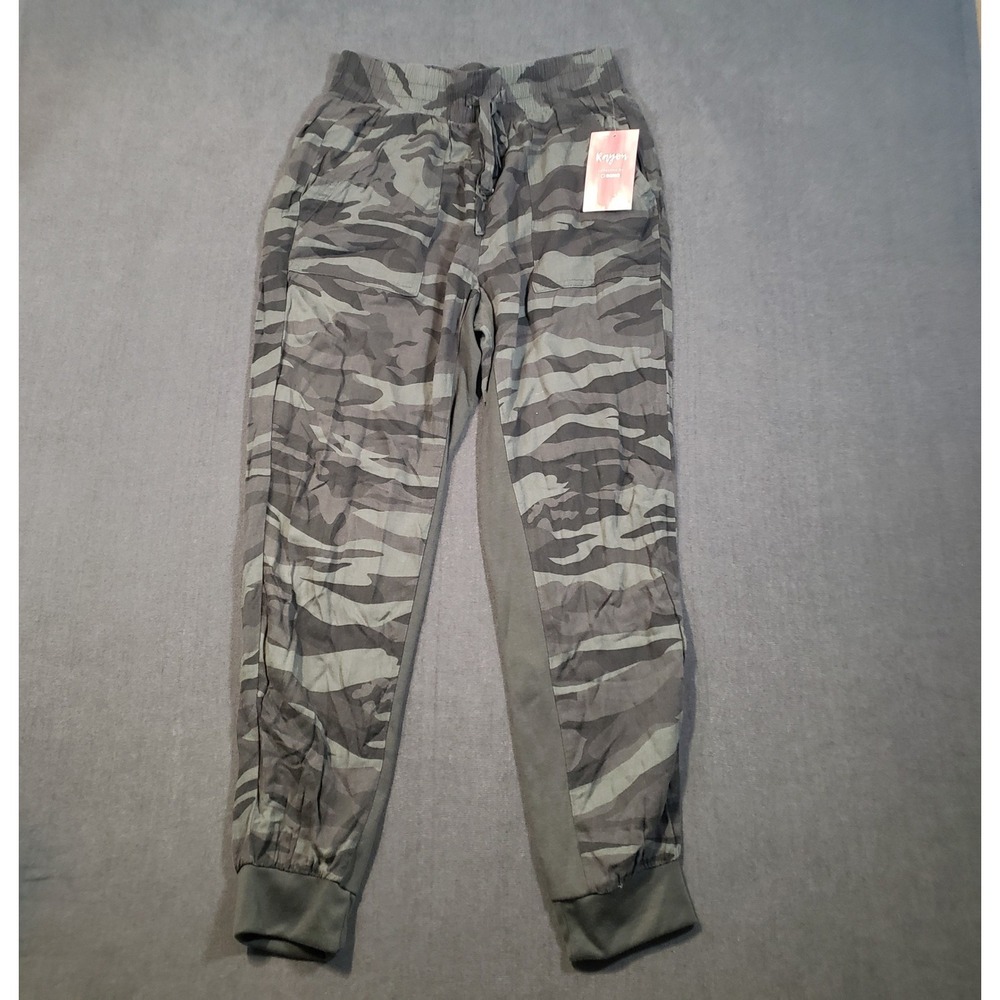Ci Sono Jogger Pants Womens Large Camo Rayon Collection TWP32 Green Camouflage